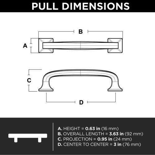 Franklin Brass Lombard 3" Center To Center Appliance Pull & Reviews ...